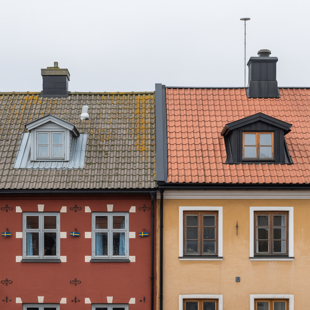 jamfor betong och tegelpannor pris vikt och underhall