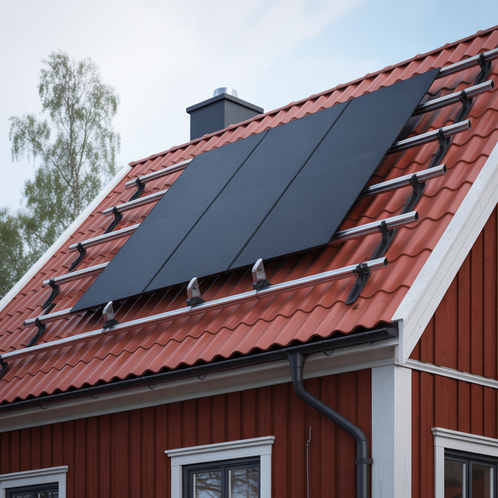 montera solceller pa tegeltak guide till infastning och tath